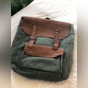Leather Flap Backpack